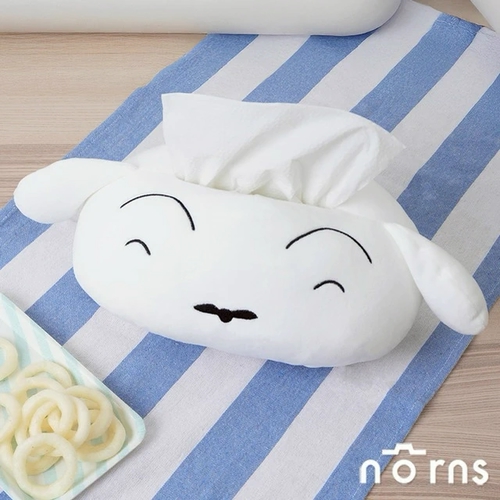 蠟筆小新小白造型絨毛面紙套