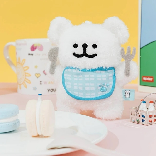 線條小狗 絨毛公仔吊飾