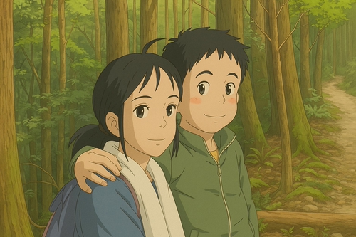 森林浴母子情深